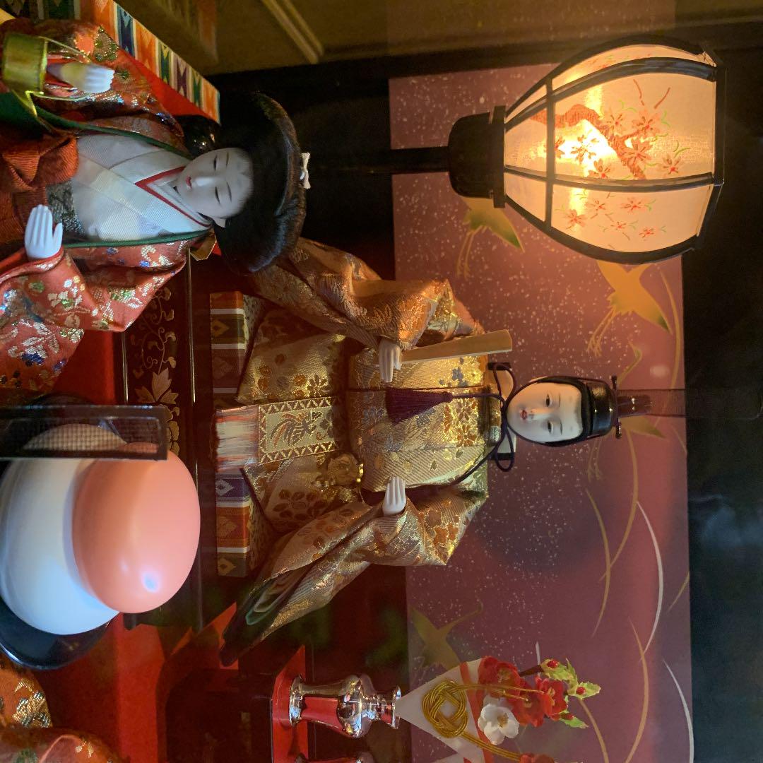 雛人形 ひな祭り お雛様 オルゴール付 昭光作 作家落款有