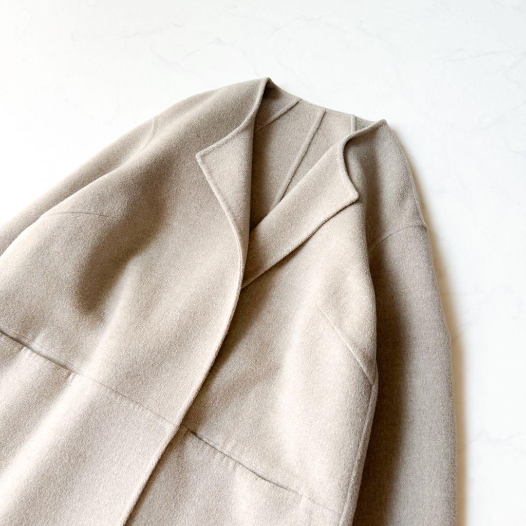 極美品✨️ドゥーズィエムクラス　victorianリバーロングノーカラーコート