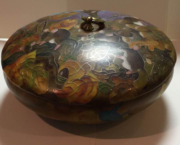銀有線七宝   お茶道具  cloisonne日本伝統工芸　菓子器
