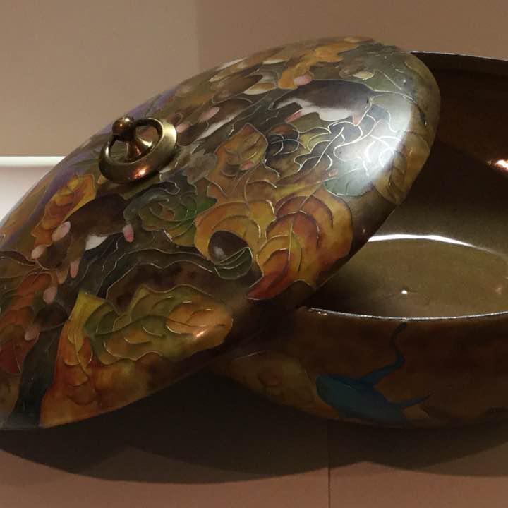 銀有線七宝   お茶道具  cloisonne日本伝統工芸　菓子器