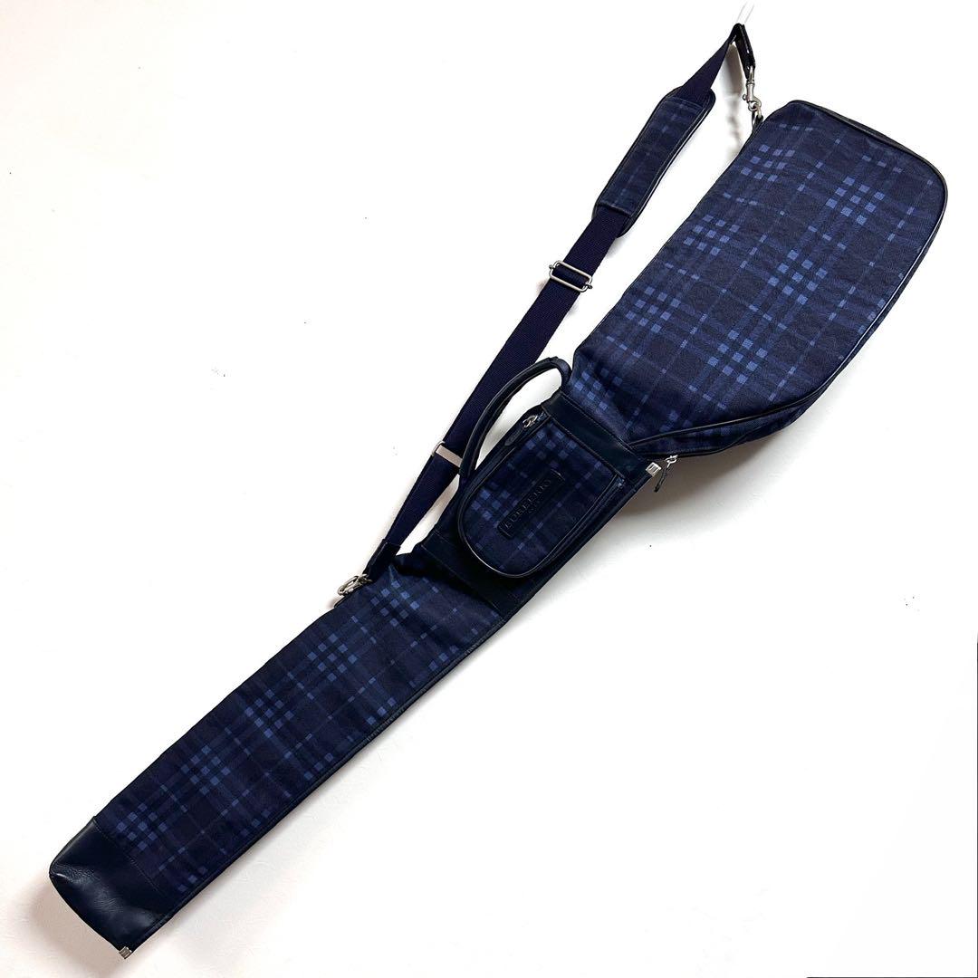バーバリーゴルフ☆ノバチェック柄クラブケース BURBERRY GOLF ノバチェック クラブケース 練習用 ナイロン 紺