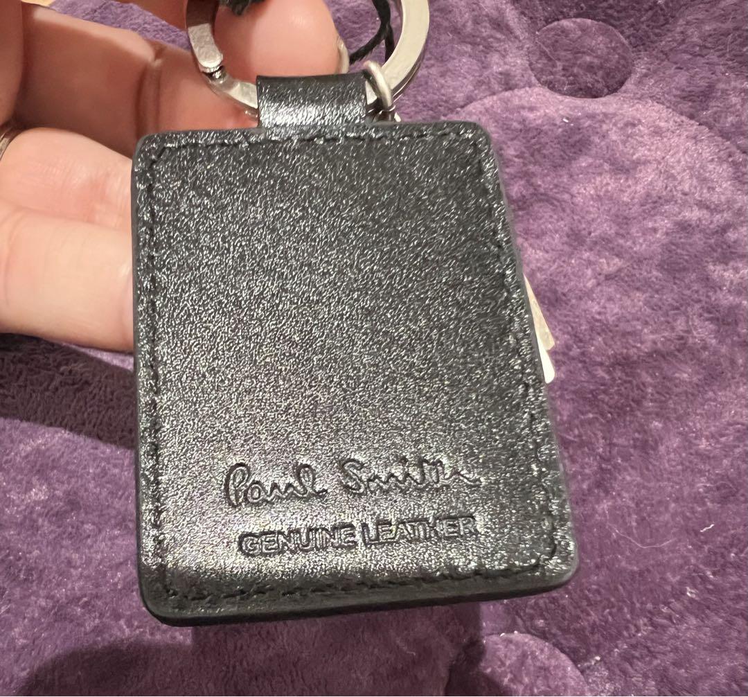 ポールスミス　キーホルダー　新品　マルチストライプ　本革　レザー