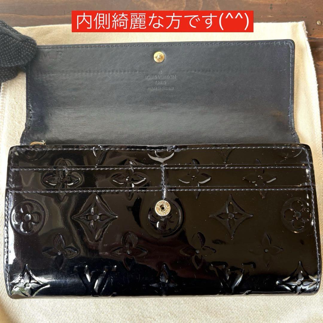 ルイヴィトン　ヴェルニ　ポルトフォイユ　サラ　ブラック