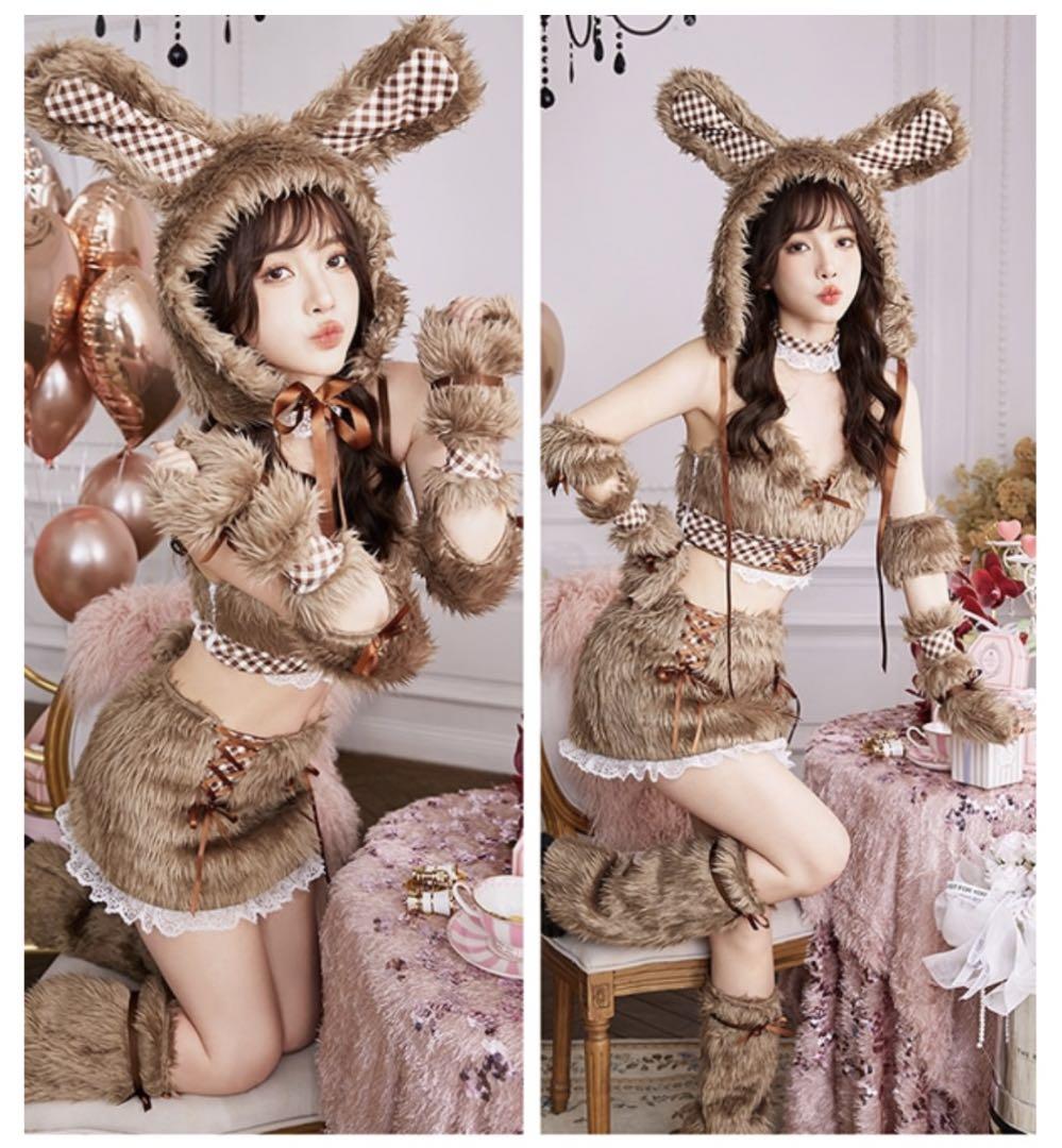 即日発送】テディバニーギンガムファーセットアップ《ハロウィン
