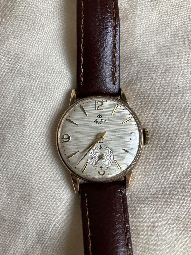 美品 SMITHS DE LUXE 金無垢ヴィンテージ時計 1965年製