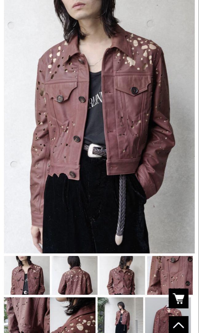 【最安値】MASU 24aw バクテリア レザー トラッカー ジャケット