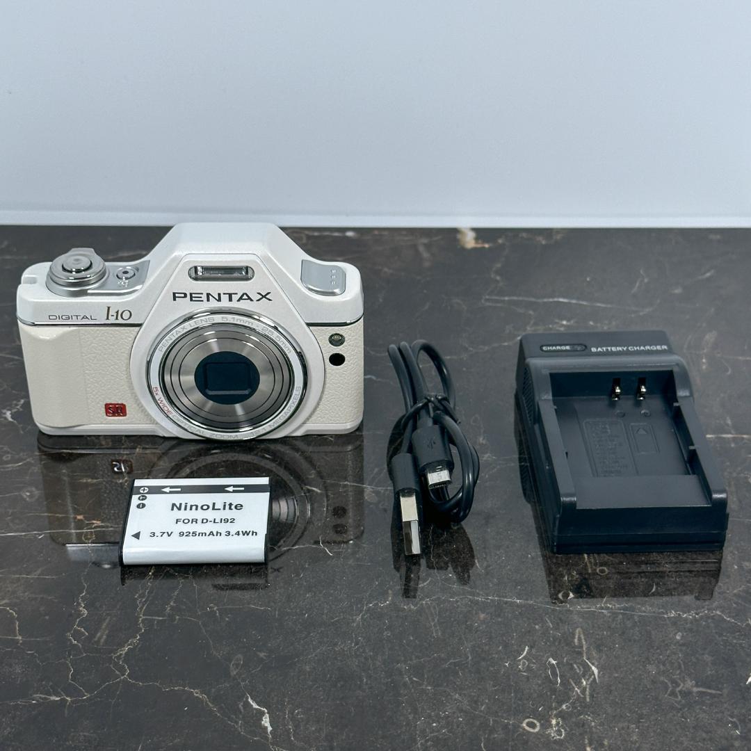 【美品】PENTAX Optio l-10 コンデジ　ホワイト