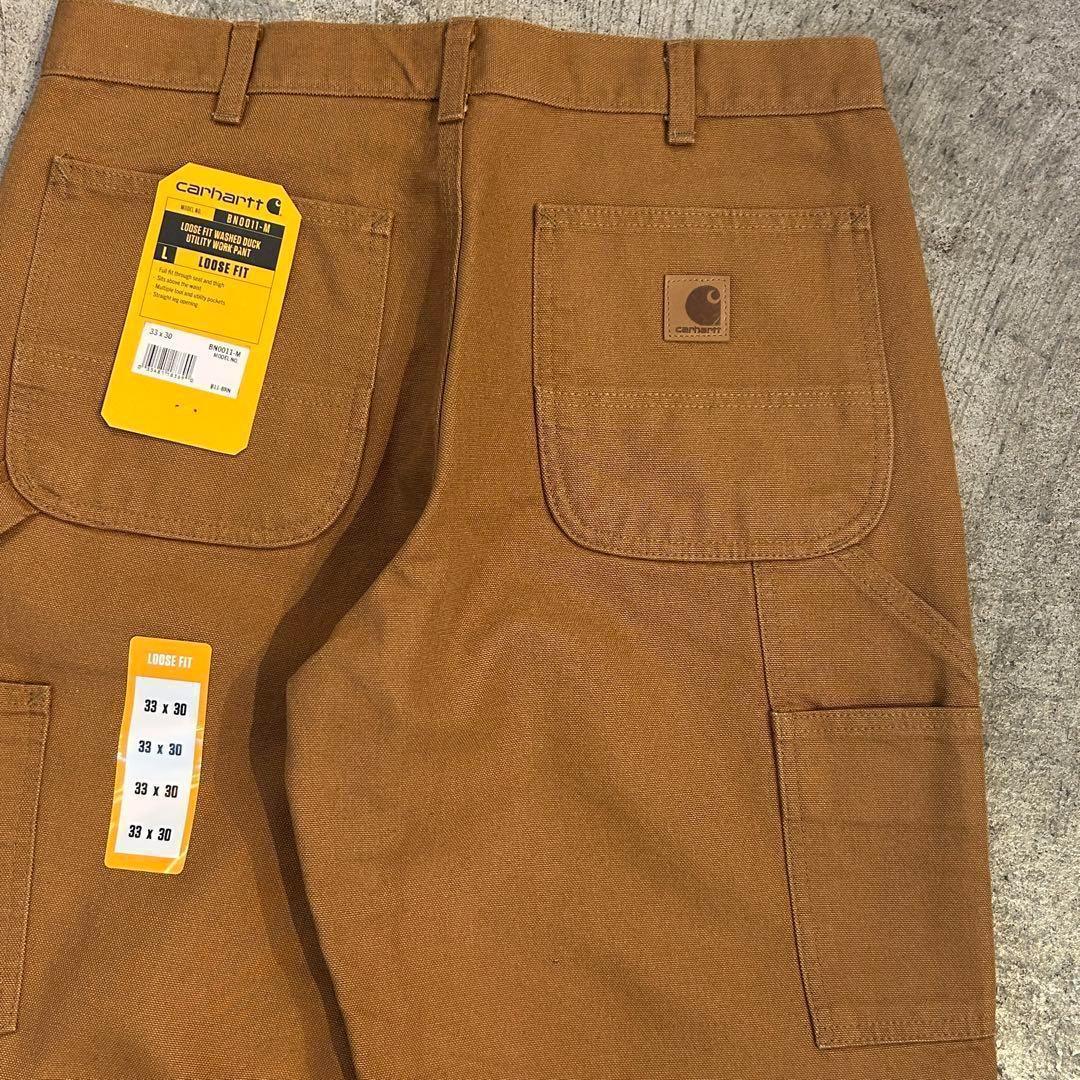 新品 カーハート B11 ウォッシュド ダック ペインター パンツ茶 33x30 新品 カーハート B11 ウォッシュド ダック ペインター パンツ茶 33x30