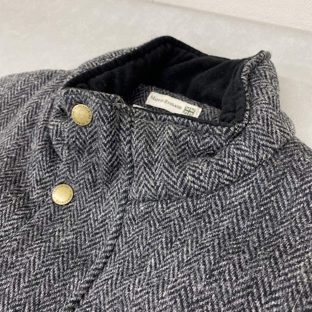 i765◎＊ Harris Tweed メンズ 中綿 ベスト Lサイズ グレー