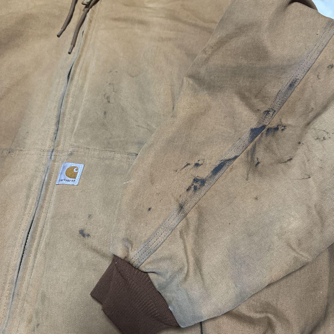 4XL 渋ダメージ　USA製carhartt カーハートアクティブジャケット
