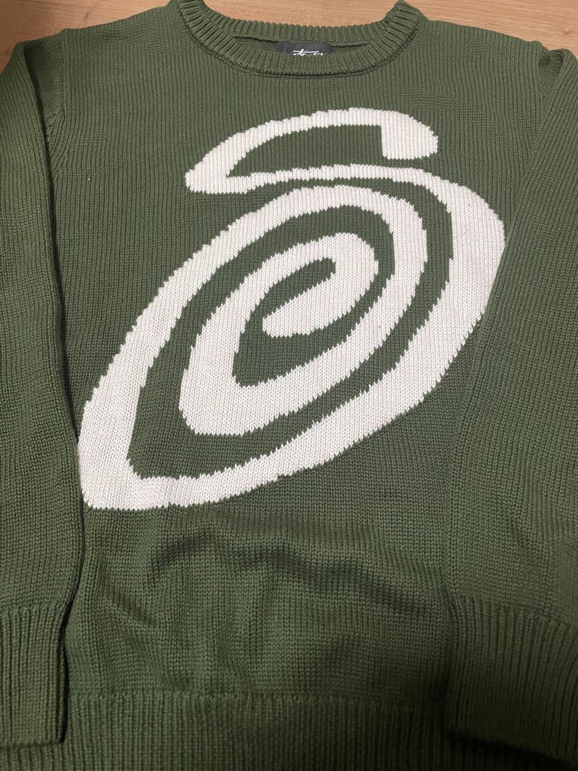 STUSSY スワールロゴ ニットセーター M アイボリー