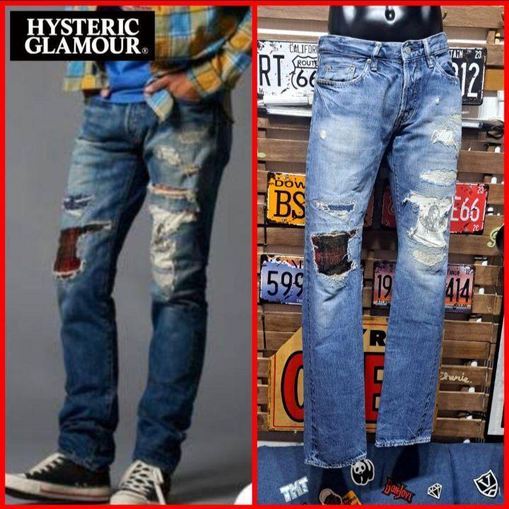 転写　HYSTERIC GLAMOUR ストレートデニム ライトブルー