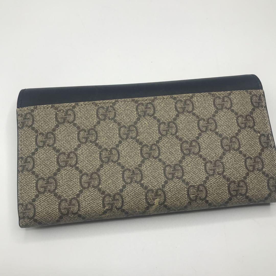 GUCCI グッチ 長財布 メンズ　GG スプリーム レザー　pvc