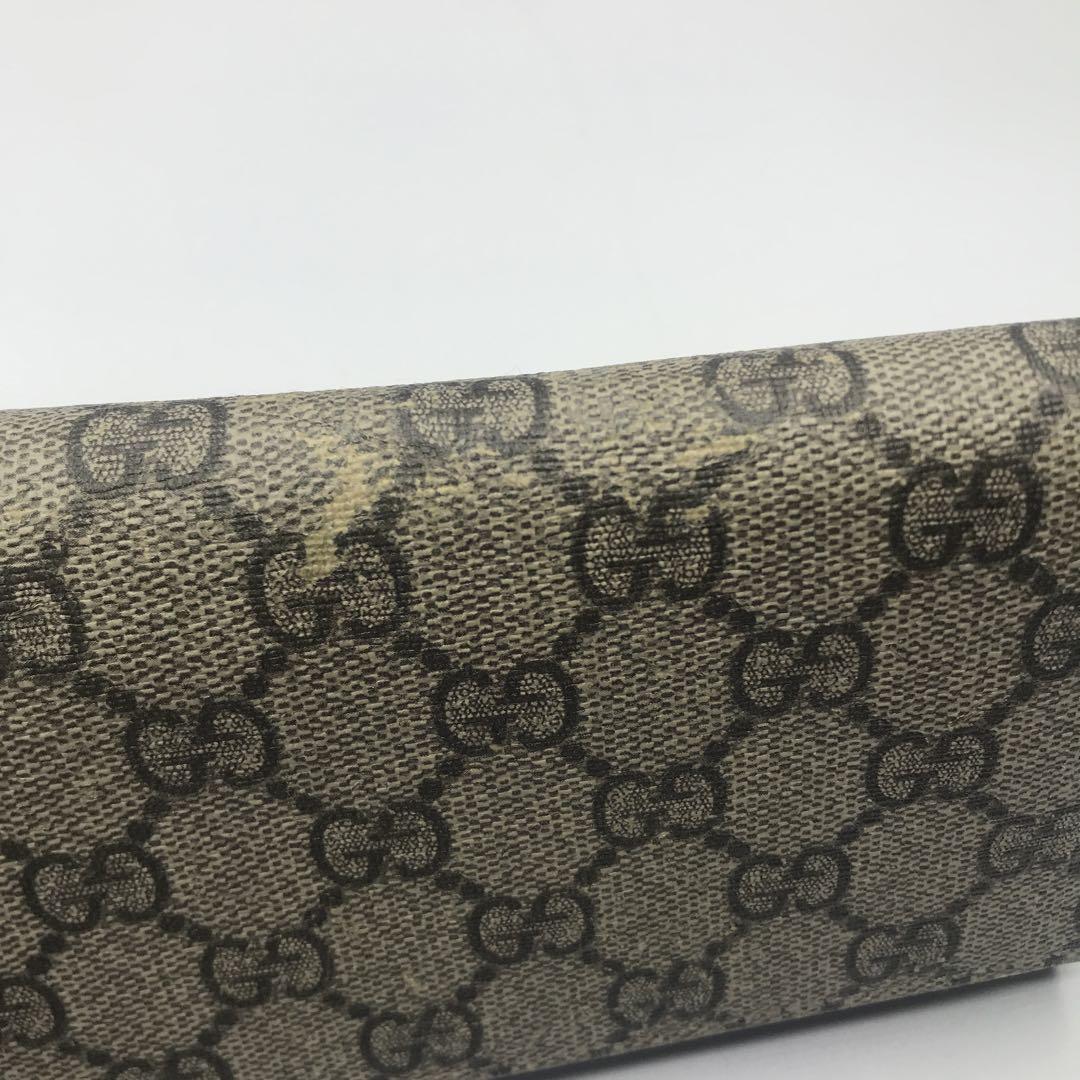 GUCCI グッチ 長財布 メンズ　GG スプリーム レザー　pvc