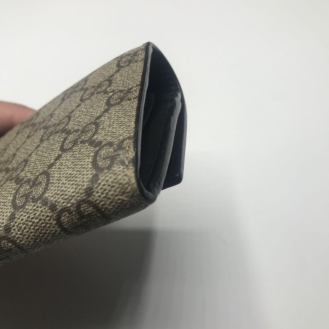 GUCCI グッチ 長財布 メンズ　GG スプリーム レザー　pvc