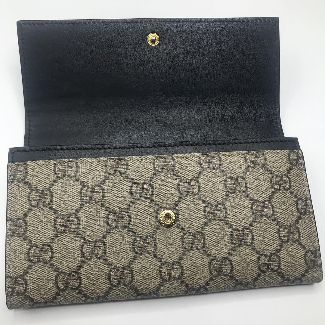 GUCCI グッチ 長財布 メンズ　GG スプリーム レザー　pvc