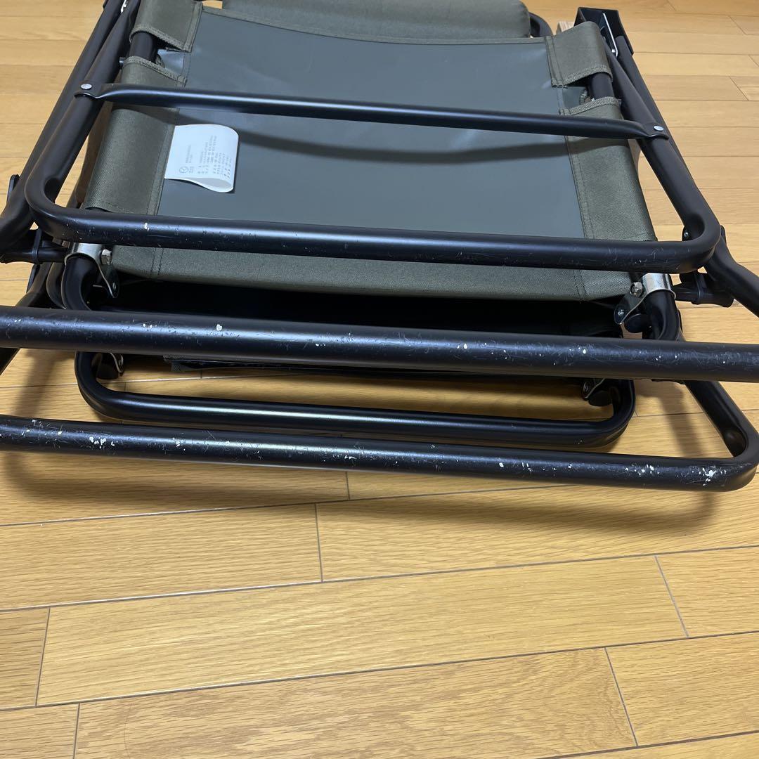 オリーブグリーン 折りたたみチェアセット 2脚