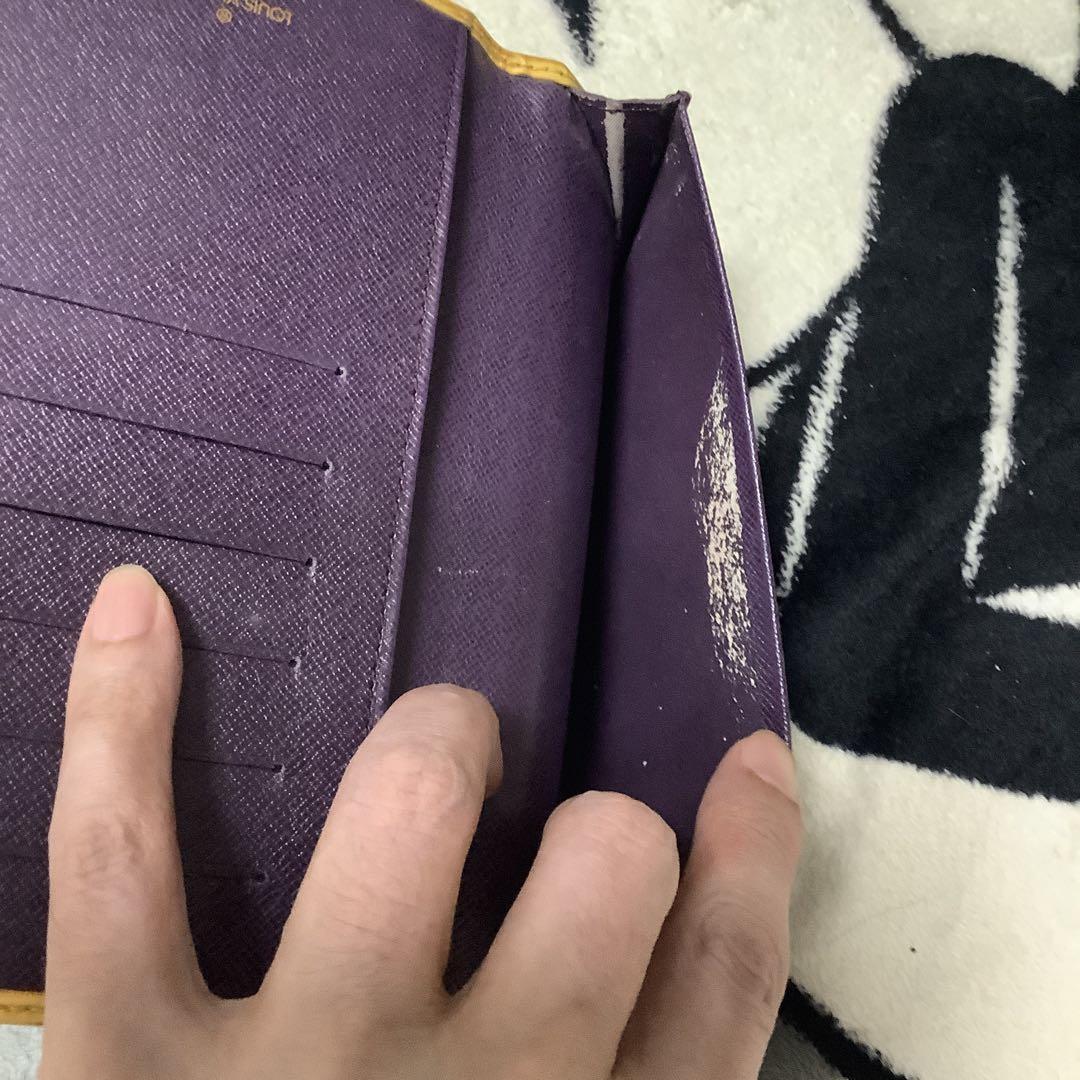 LOUIS VUITTON 長財布 イエロー パープル