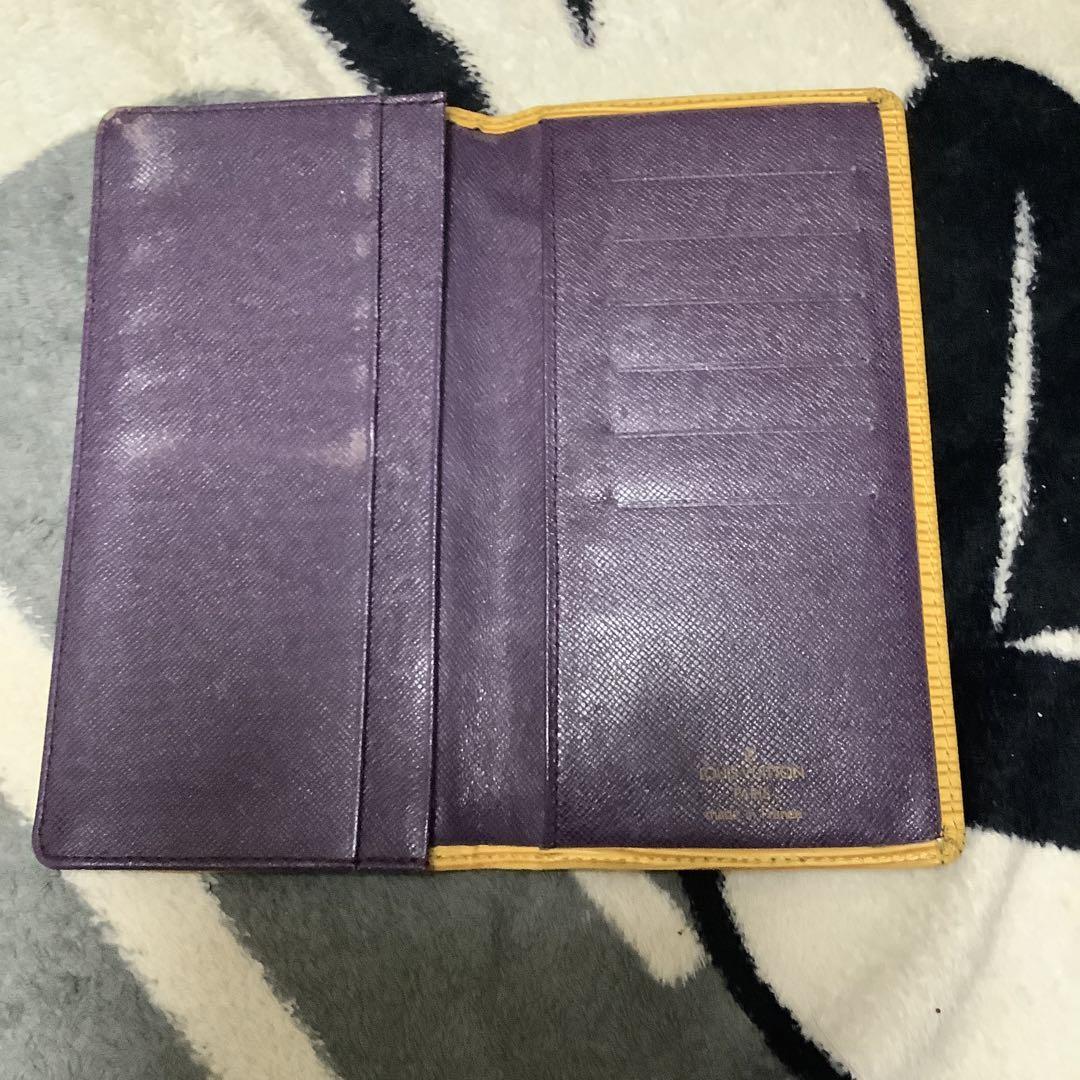 LOUIS VUITTON 長財布 イエロー パープル