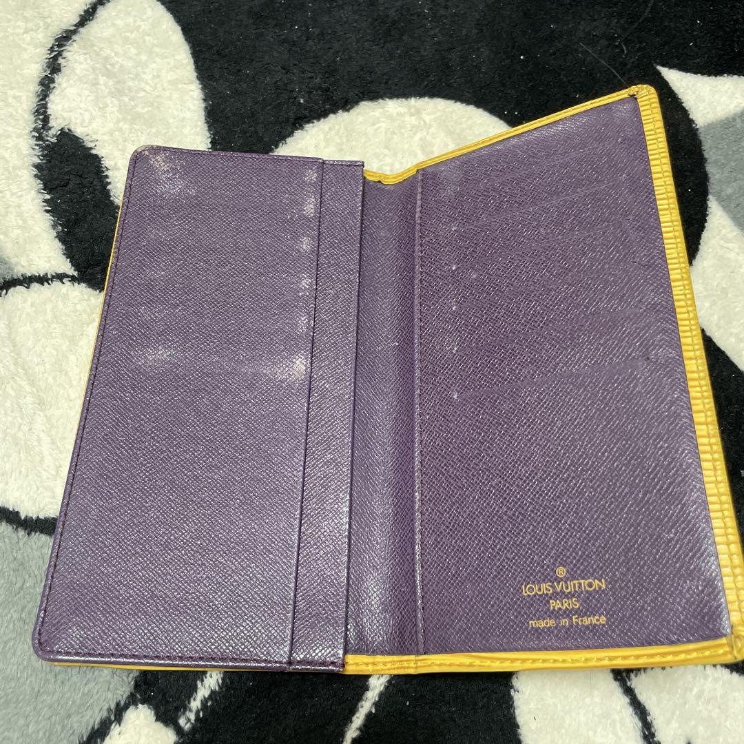 LOUIS VUITTON 長財布 イエロー パープル