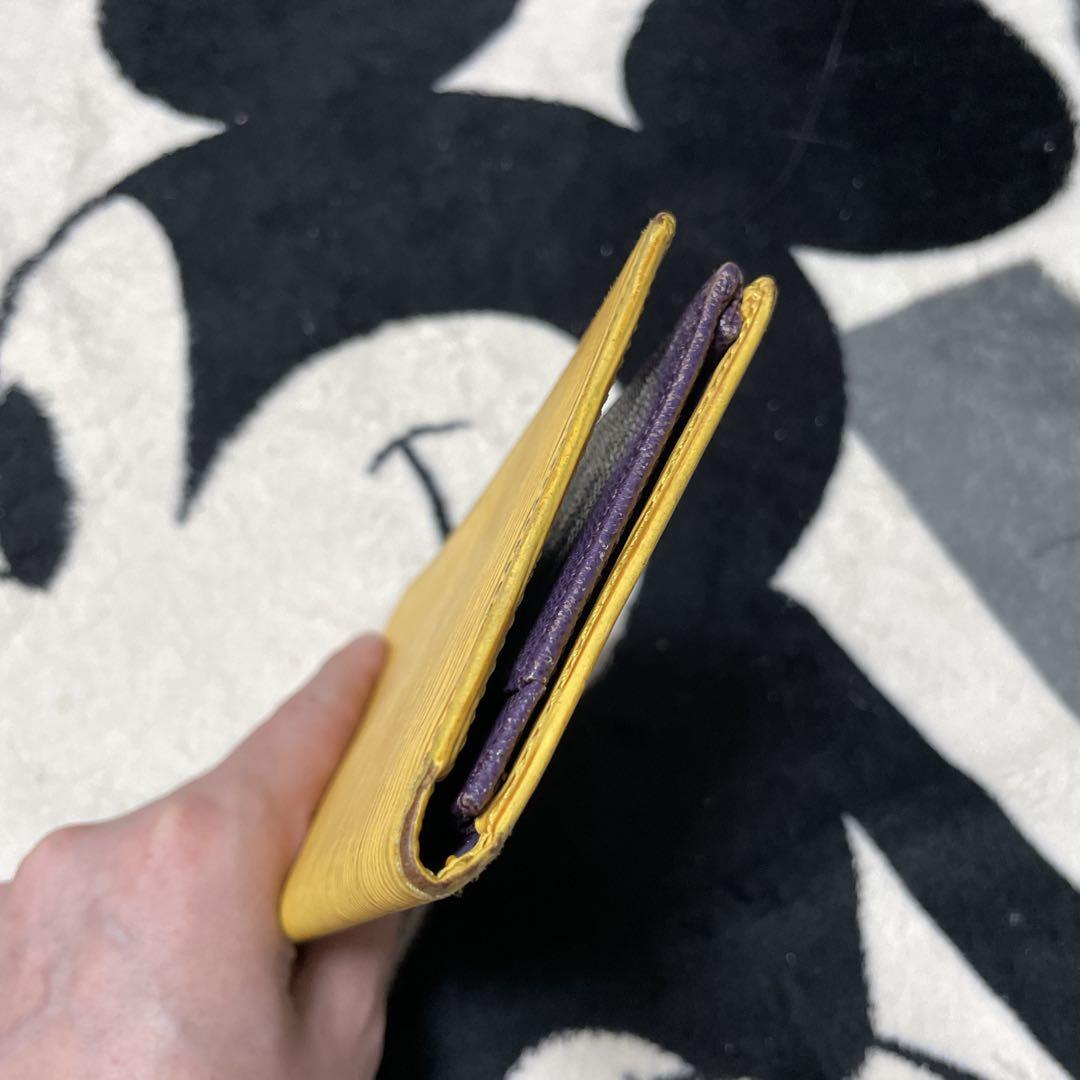 LOUIS VUITTON 長財布 イエロー パープル