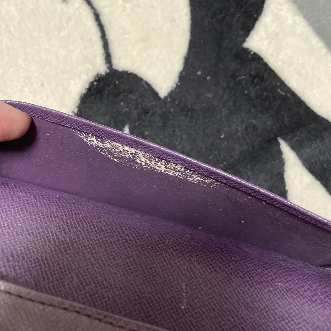 LOUIS VUITTON 長財布 イエロー パープル