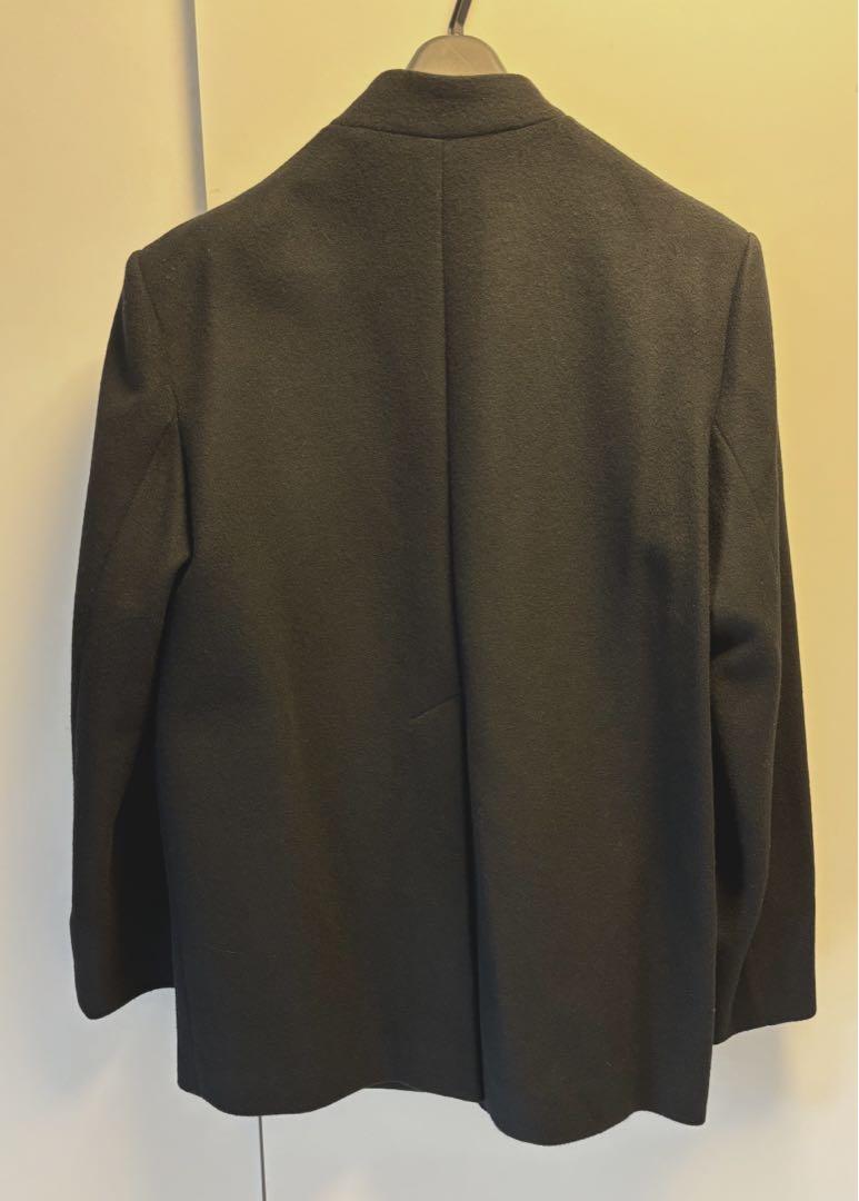 digne ディニュ　Collarless Jacket Coat  Black