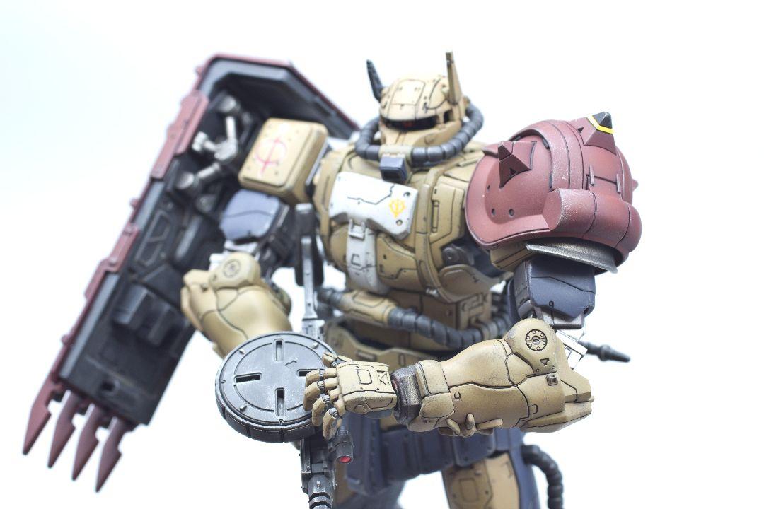 ガンプラ全塗装完成品】HG 1/144 ザクII F型ソラリ機