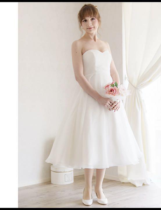 Wedding ミモレ丈ドレス