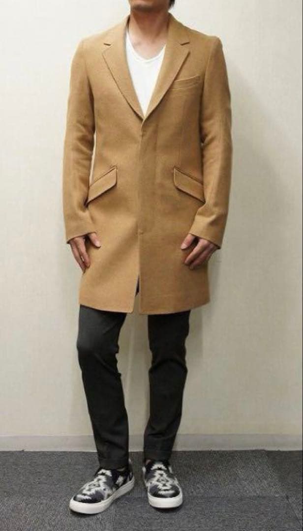 ジュンハシモト junhashimoto 3D チェスターコート ベージュMM・junhashimoto