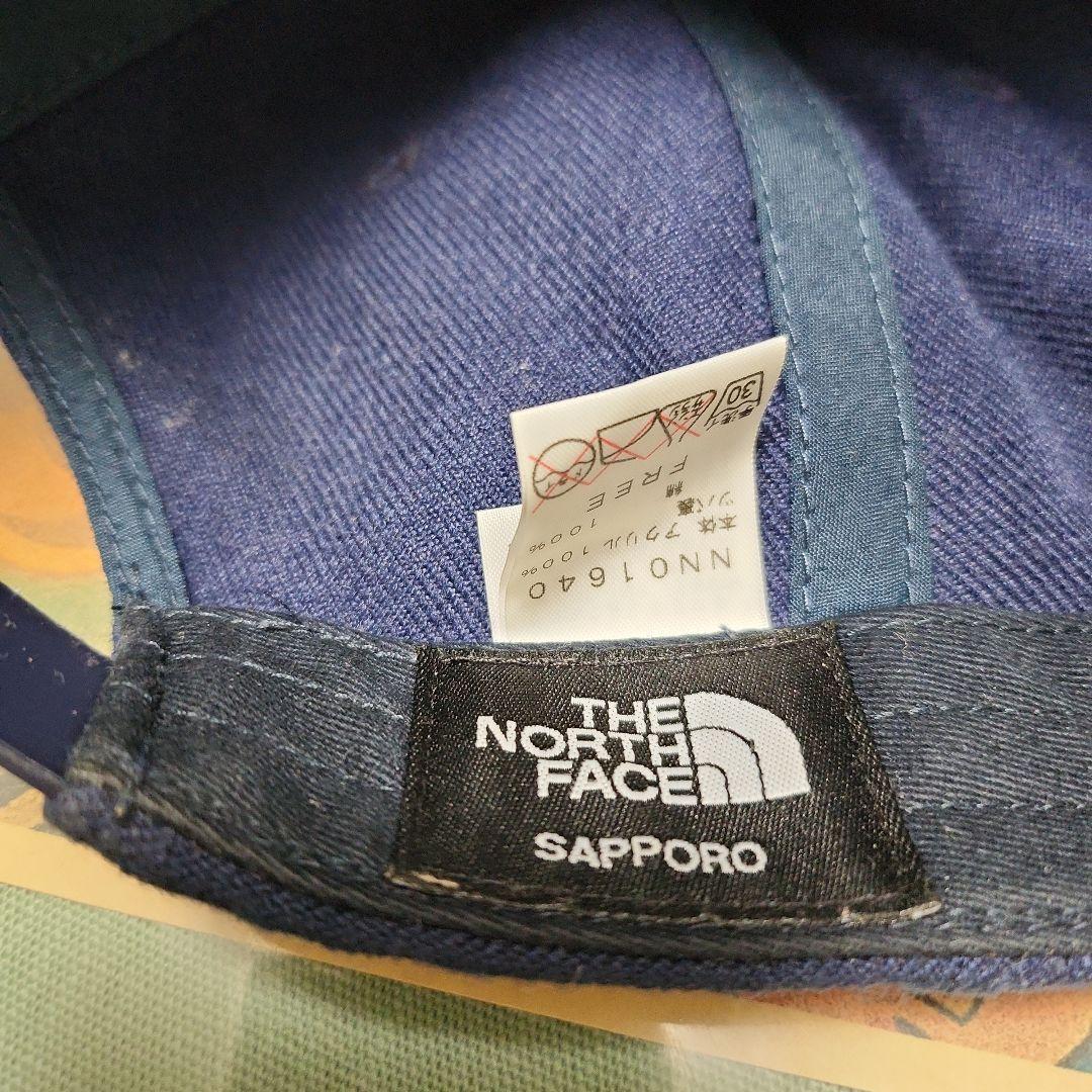 ノースフェイス　札幌店　ネイビー ベースボールキャップ 緯度経度刺繍