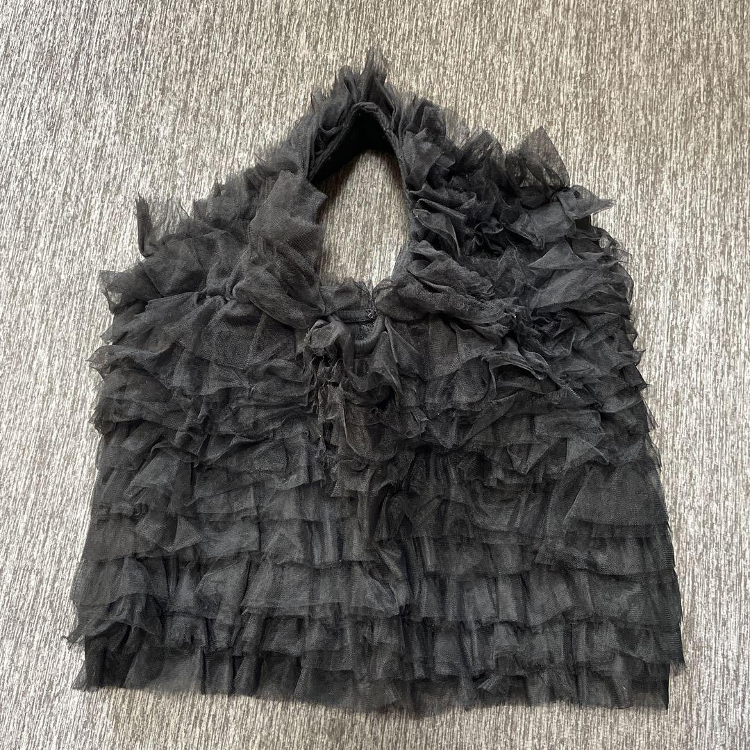 Stylevoice for xxx ワンショルチュールトップス ブラック
