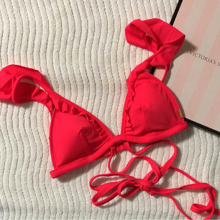 早割クーポン! Victoria’s Secret フリルが可愛いラップビキニ 水着セパレート ✔️1点のみ!ヴィクシー【新品未使用】XS フリル&ラップ ビキニ