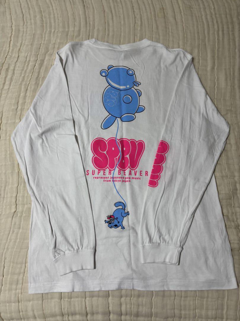 スーパービーバー SUPERBEAVER Tシャツ ロンT ホワイト バルーン