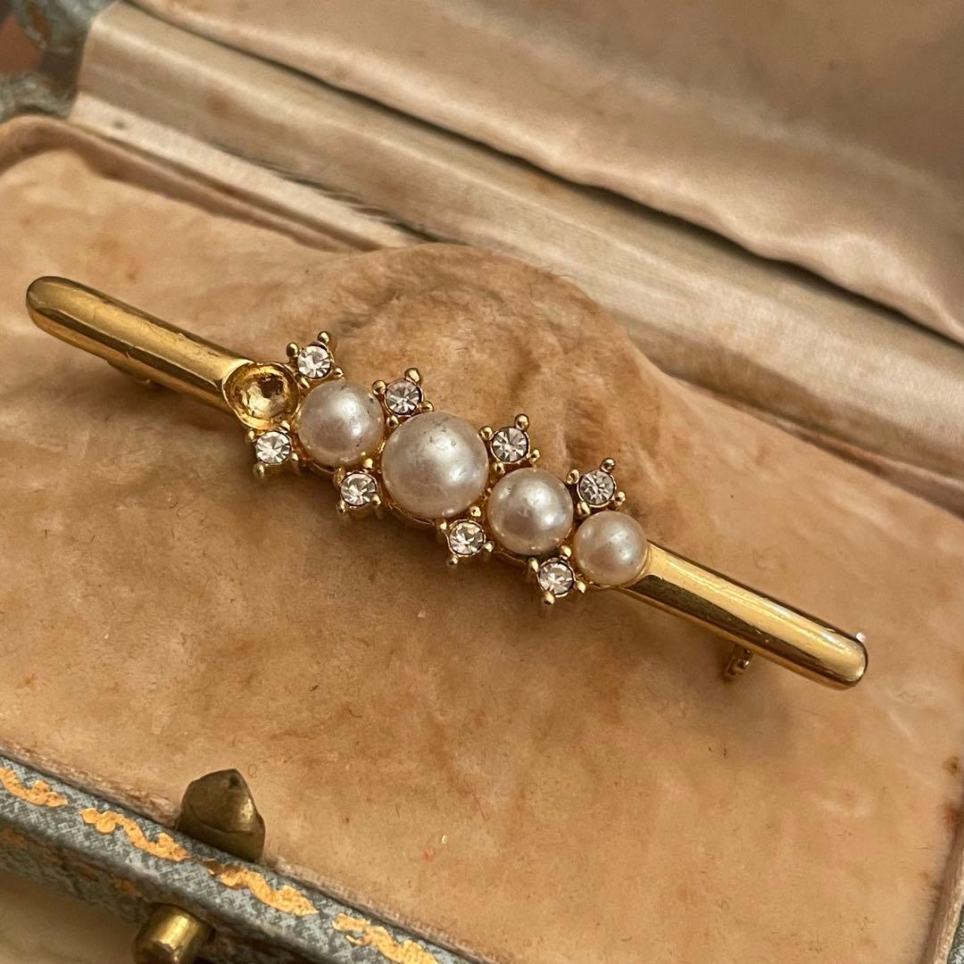 アンティーク　英国　バーミンガム　バーブローチ アンティーク英国バーミンガムバーブローチ