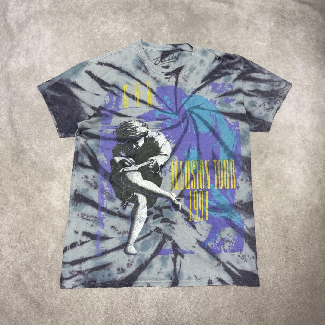 ガンズアンドローゼス バンドTシャツ タイダイ 両面プリント M