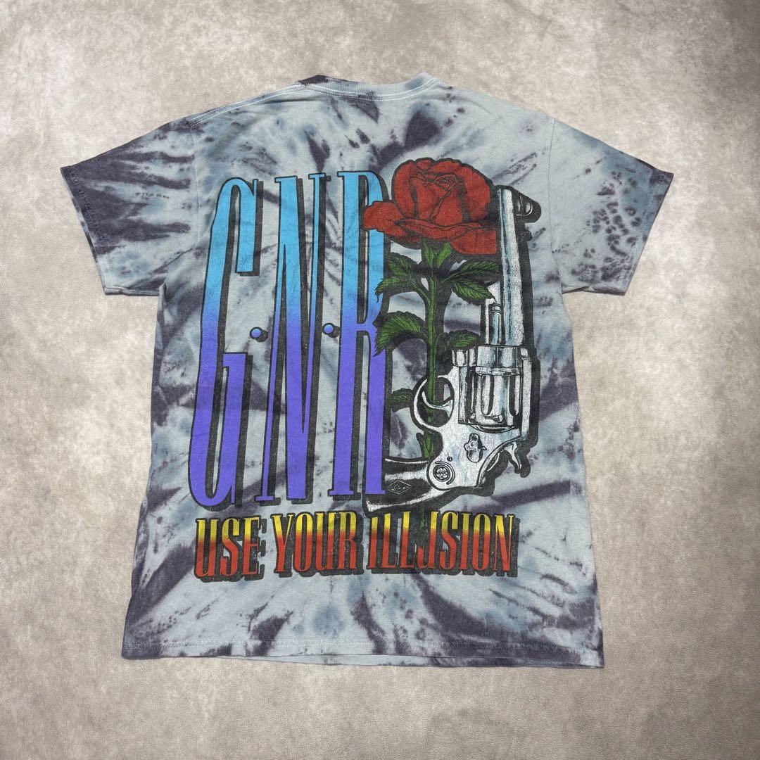 ガンズアンドローゼス バンドTシャツ タイダイ 両面プリント M