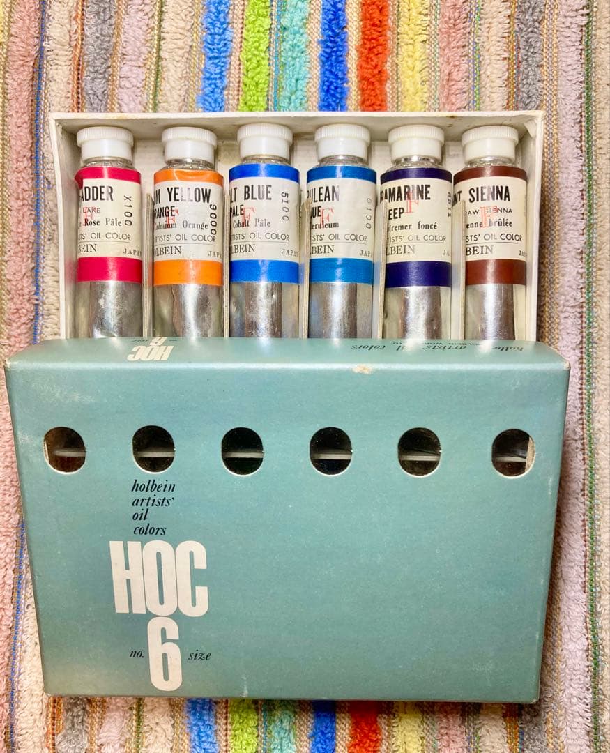 1969年前後ヴィンテージ絵具 幻の HOLBEIN6色セット 箱入りVol6