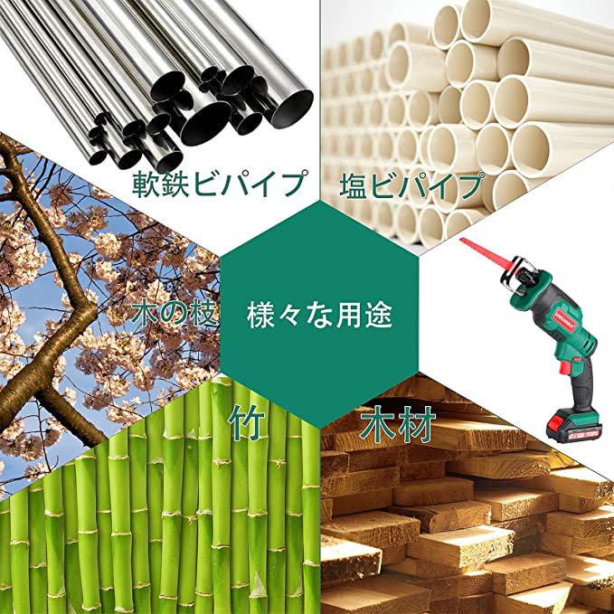 格安高品質 お値下げ可❤️ 電動のこぎり 12V 充電式2個 金工 木工切断 4本替刃 7rKUQ-m64648045253 日本製得価
