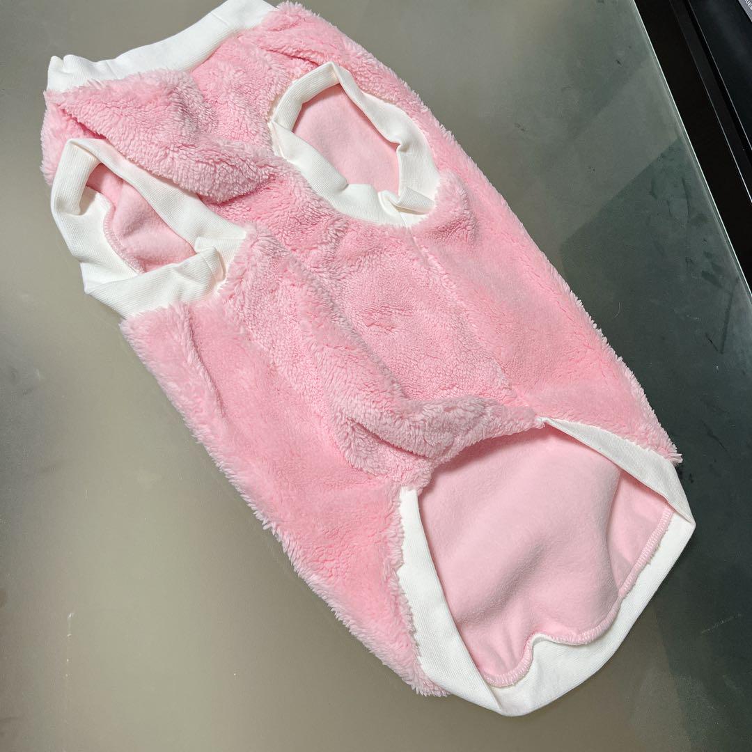 新品★ふわふわトレーナー　犬　XXL ピンク
