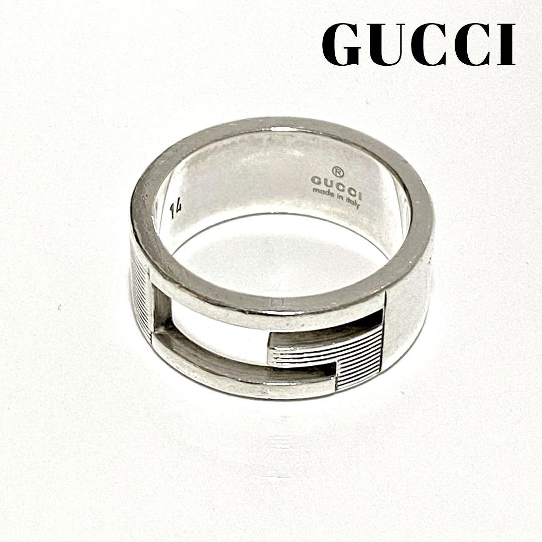 GUCCI グッチ　ブランデッド　Gリング　指輪　silver925 GUCCI グッチ リング 指輪 ブランデッド Gリング シルバー 7号 9