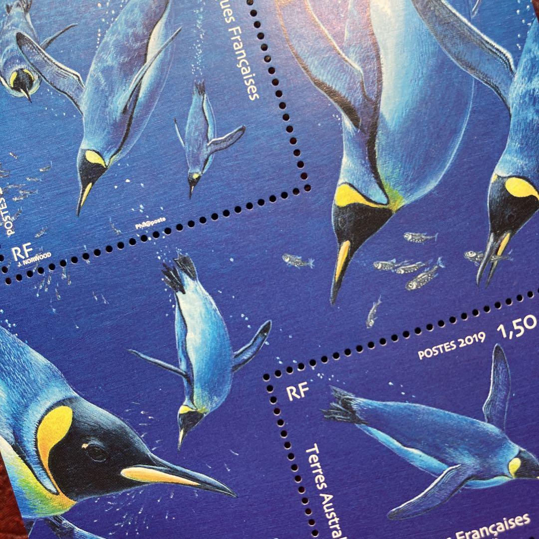 外国未使用切手オーストラリア南極領土小型シートペンギン