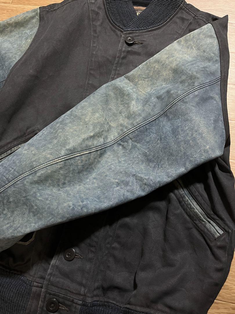 新品未使用 RRL ダブルアールエル VARSITY レザー ジャケット M