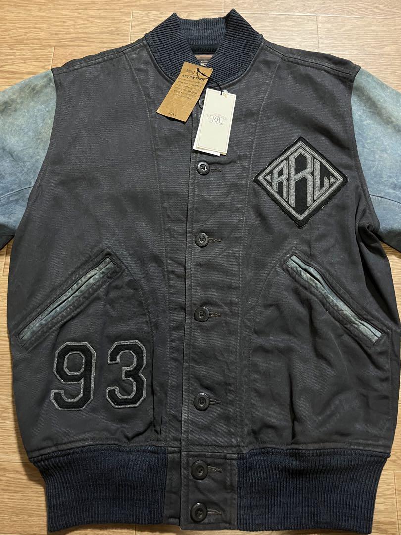 新品未使用 RRL ダブルアールエル VARSITY レザー ジャケット M