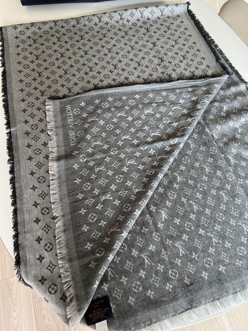 LOUIS VUITTON グレー ストール 180㎝