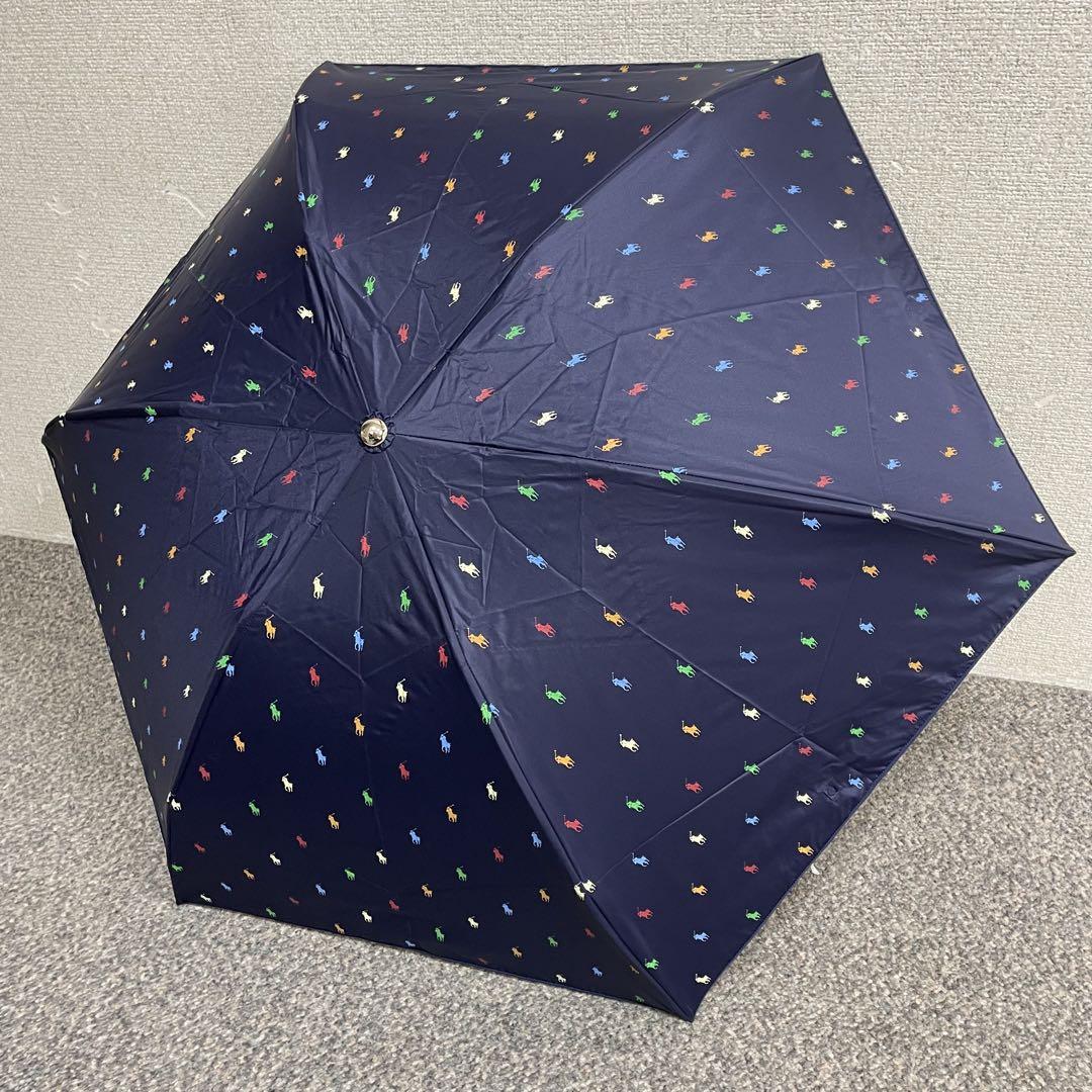 値下げ！新品 ラルフローレン 日傘 傘 折りたたみ傘 ポニー総柄