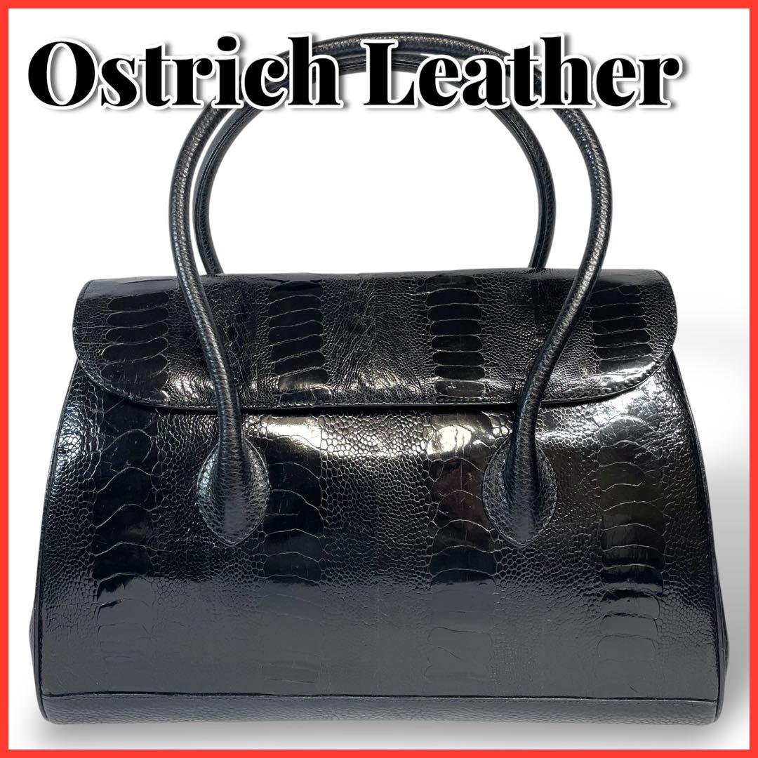 ✨未使用級✨ オーストリッチ ハンドバッグ トートバッグ オール