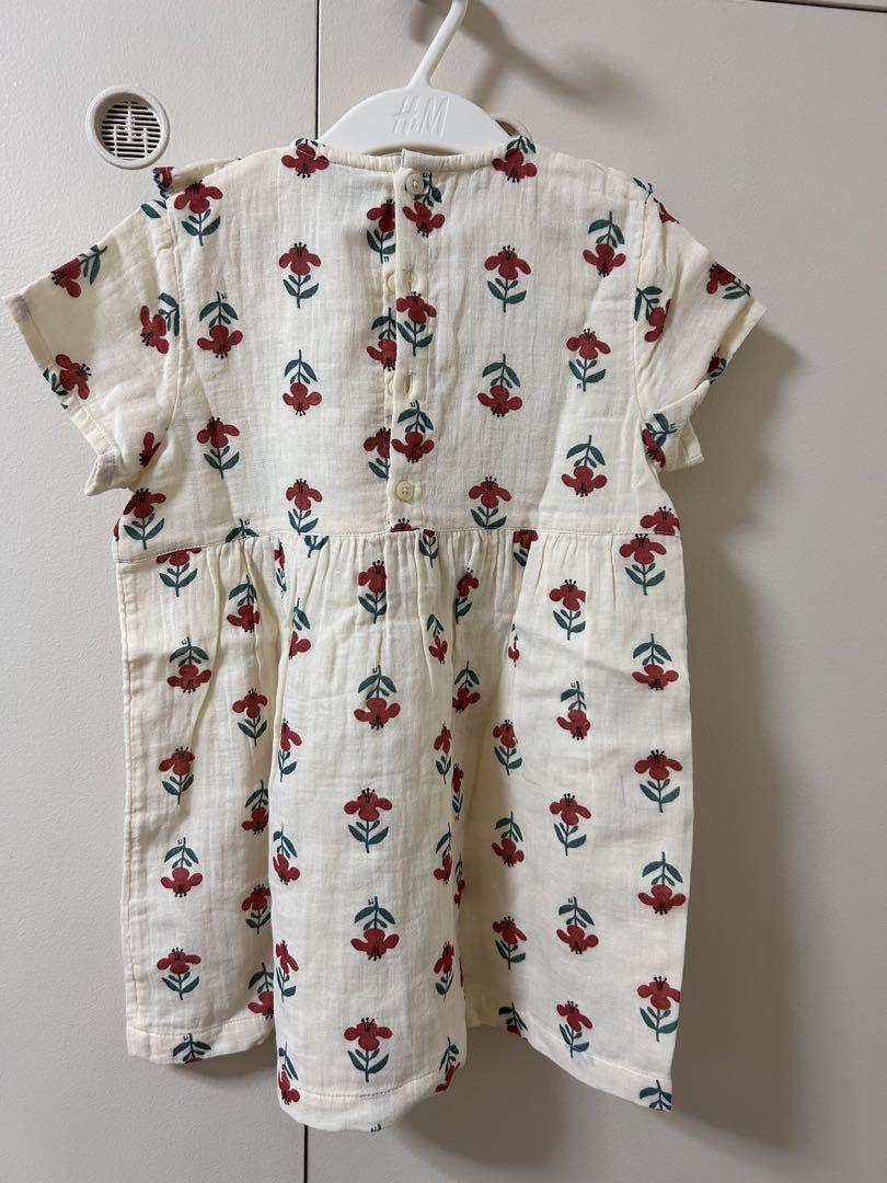 プチバターワンピース新品PETIT BATEAU 花柄半袖ワンピース
