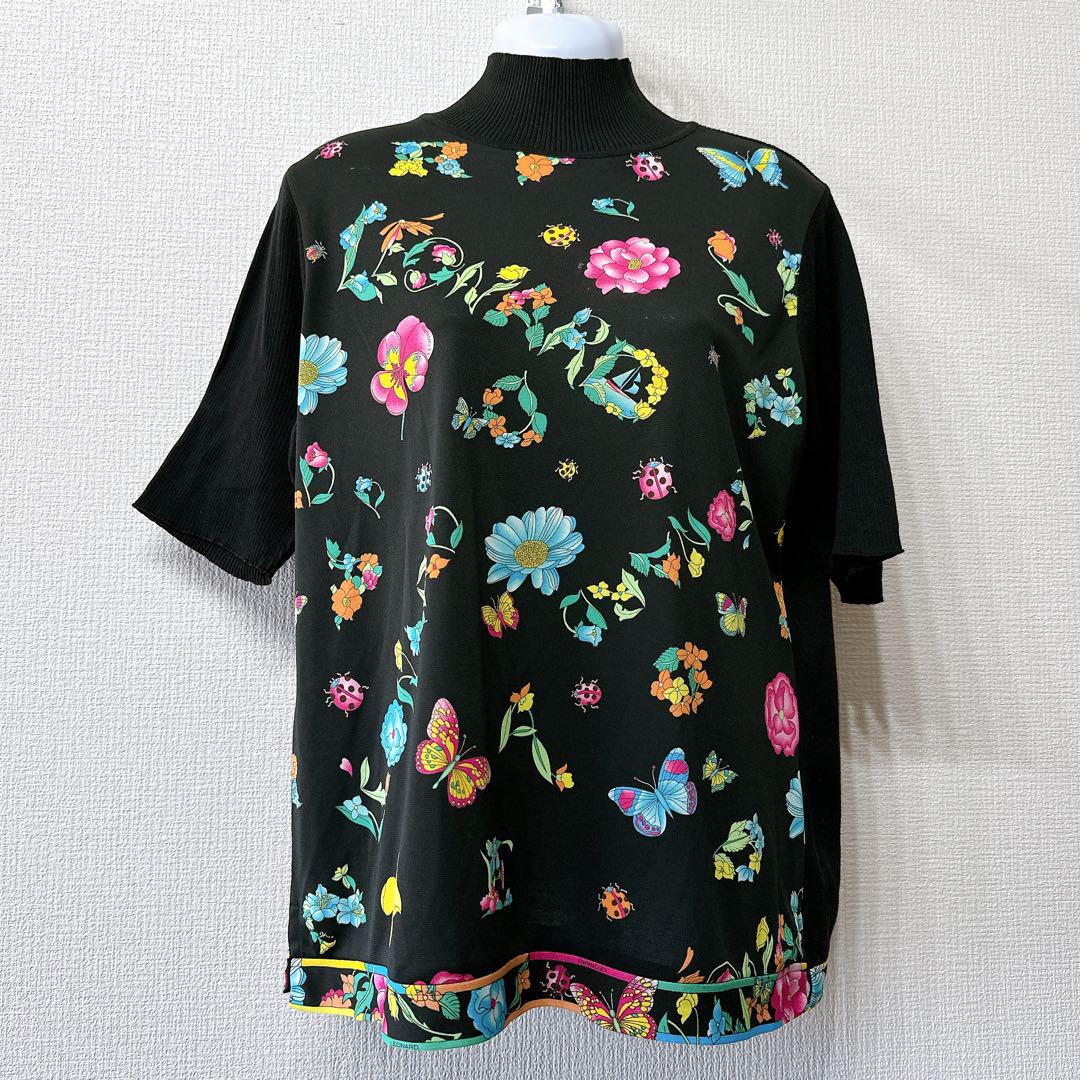 美品】LEONARD 花柄 蝶柄 ロゴ カットソー 42 XL - メルカリ