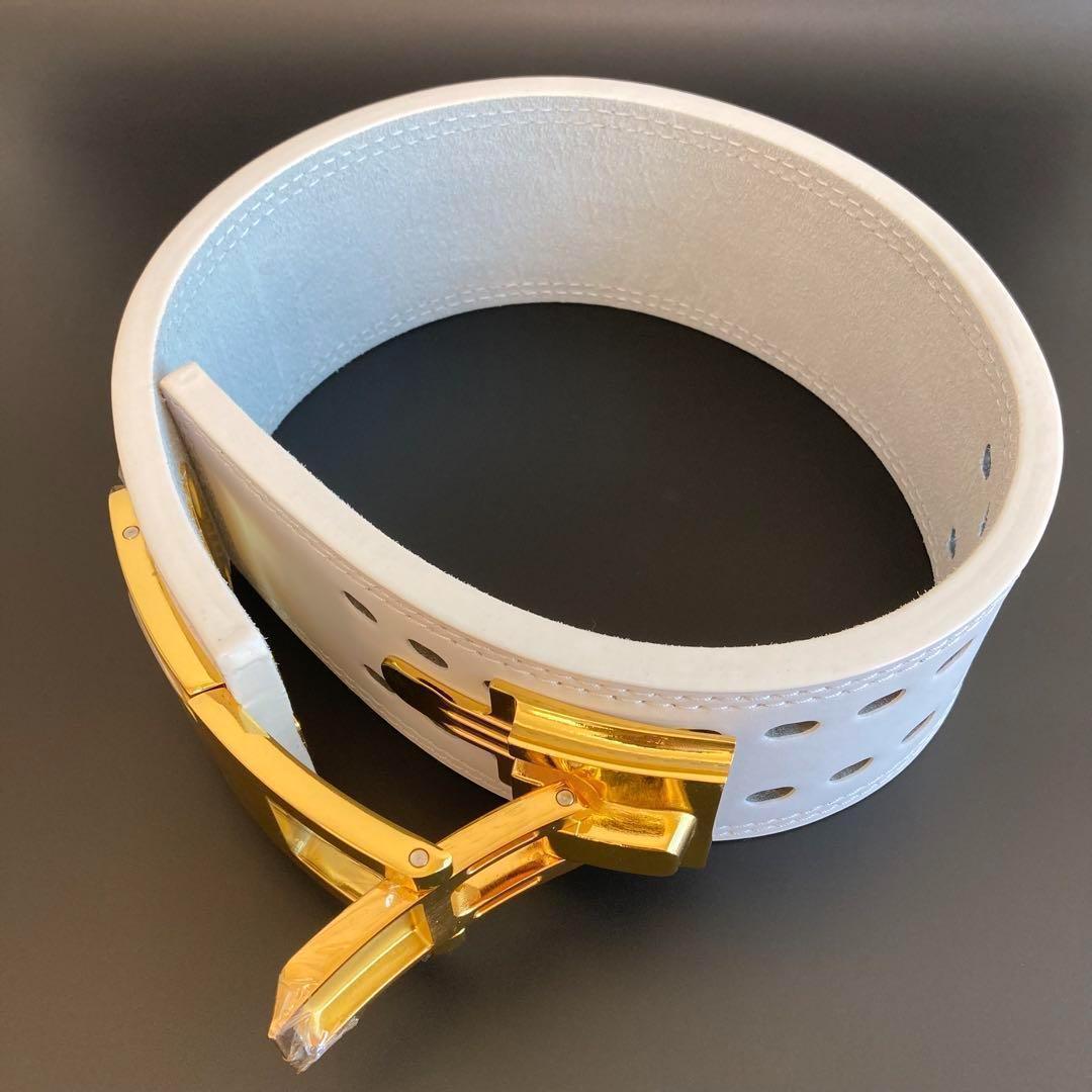 【訳あり】パワーベルト レバーアクション 本革 白 バックル５色選択◎ Mサイズ Amazon | Zawick レバーアクションベルト パワーベルト